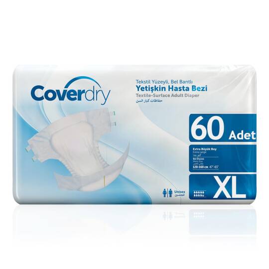 Coverdry Bel Bantlı Hasta Bezi XL-Extra Large Beden 60 Adet
