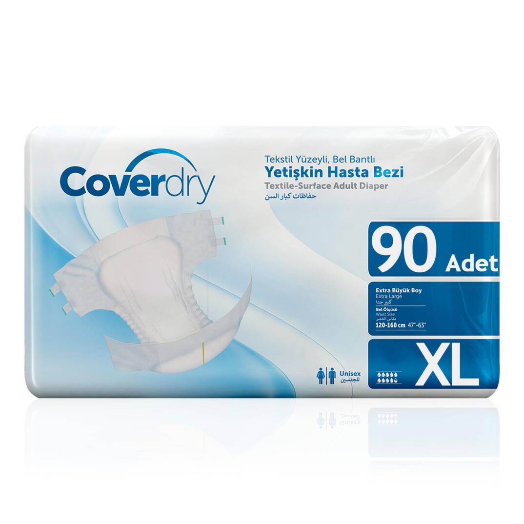 Coverdry Bel Bantlı Hasta Bezi XL-Extra Large Beden 90 Adet - 1
