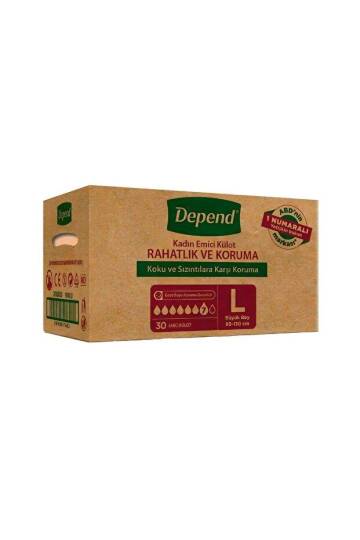 Depend Emici Külot Bayan L-Large Beden 120 Adet