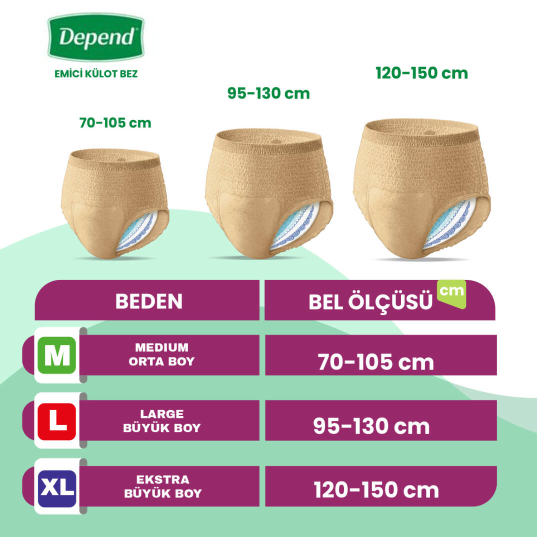 Depend Emici Külot Bayan L-Large Beden 30 Adet - 2