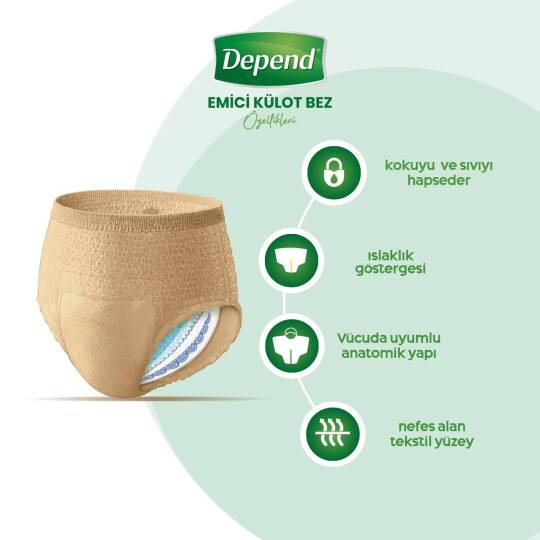 Depend Emici Külot Bayan L-Large Beden 30 Adet - 2
