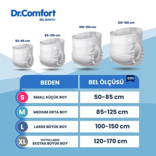 Dr. Comfort Belbantlı Hasta Bezi S-Small Beden 120 Adet - 2