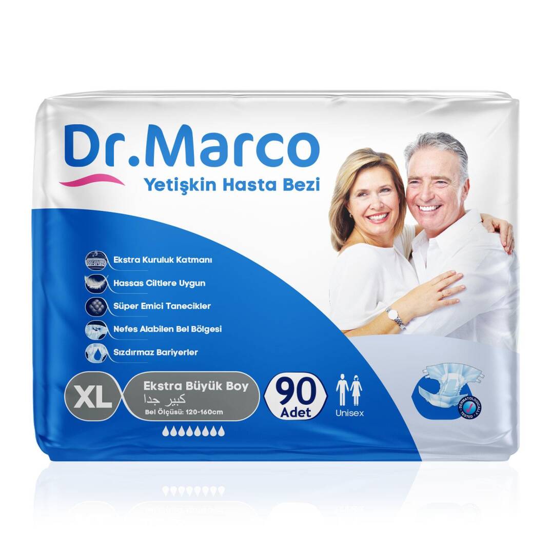 Dr. Marco Belbantlı Hasta Bezi XL-Extra Large Beden 90 Adet - 1
