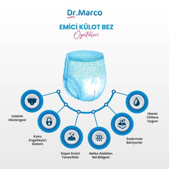 Dr. Marco Emici Külot XL-Extra Large Beden 90 Adet - 2