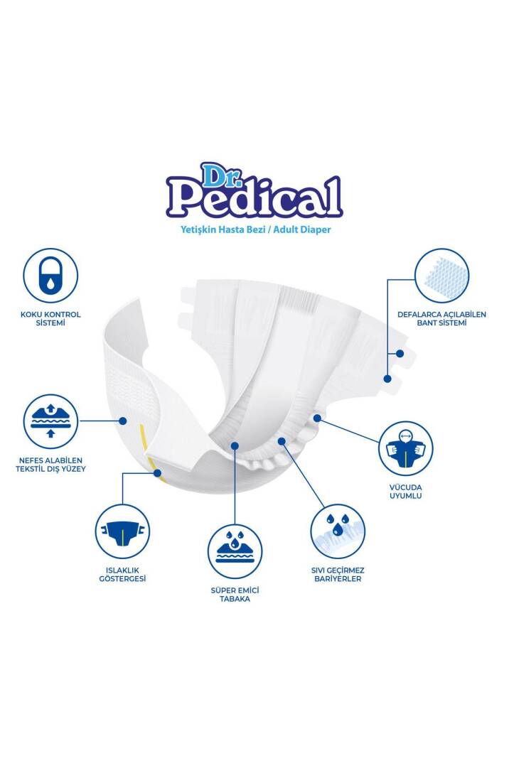 Dr. Pedical Belbantlı Hasta Bezi S-Small Beden 30 Adet - 2
