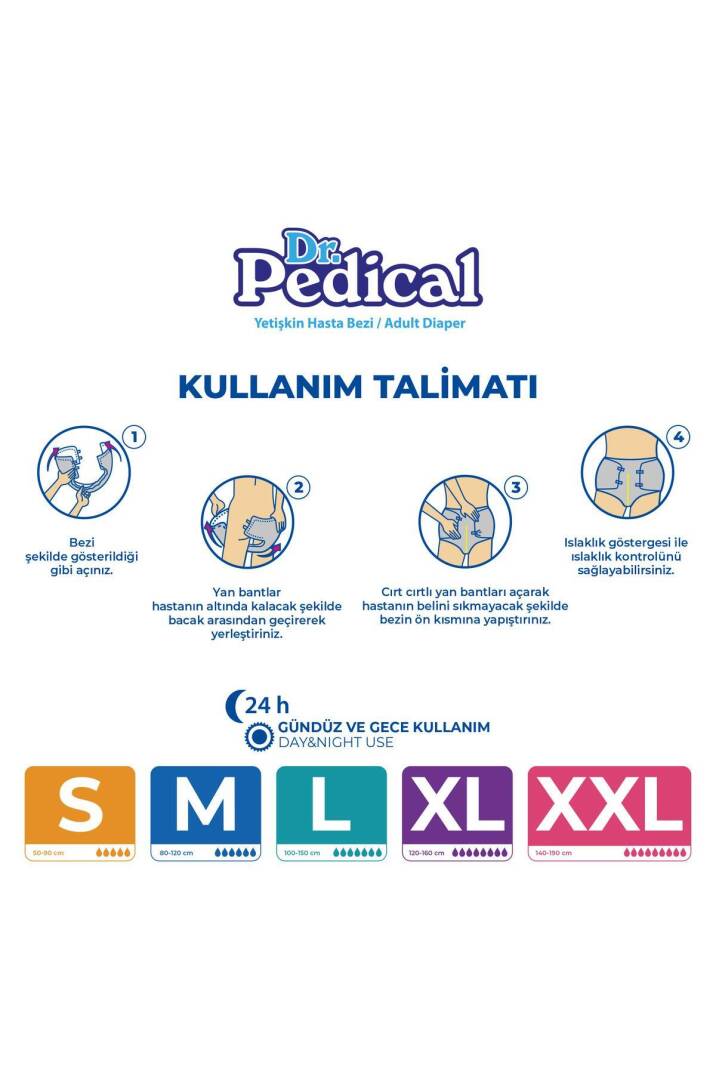 Dr. Pedical Belbantlı Hasta Bezi S-Small Beden 30 Adet - 3