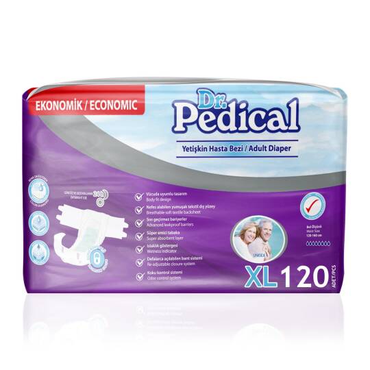 Dr. Pedical Belbantlı Hasta Bezi XL-Extra Large Beden 120 Adet