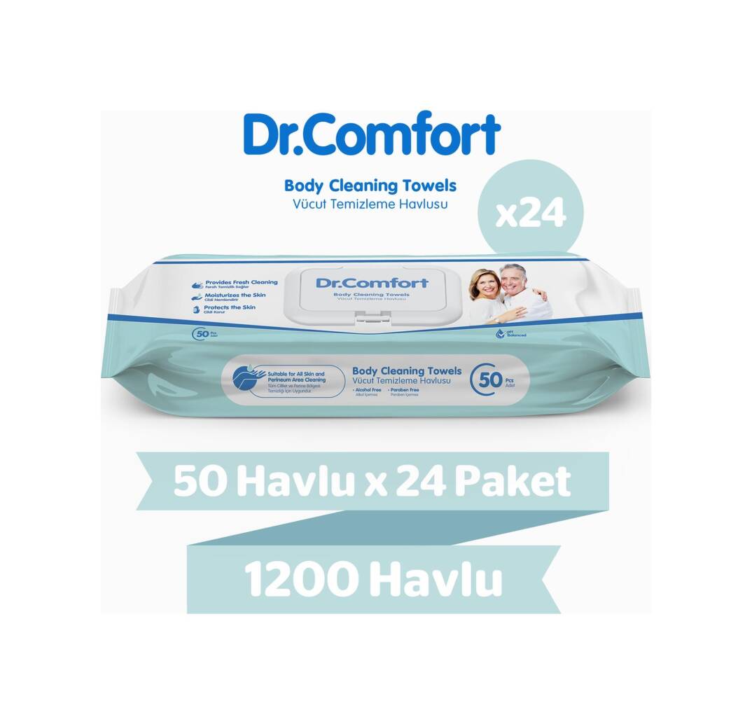 Dr.Comfort Perine ve Vücut Temizleme Havlusu 1200 Adet - 1