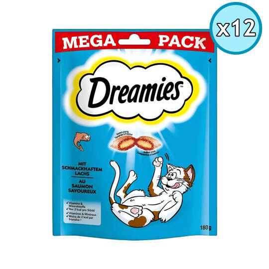Dreamies Mega Somonlu Kedi Ödül Maması 180 Gr 12 Adet
