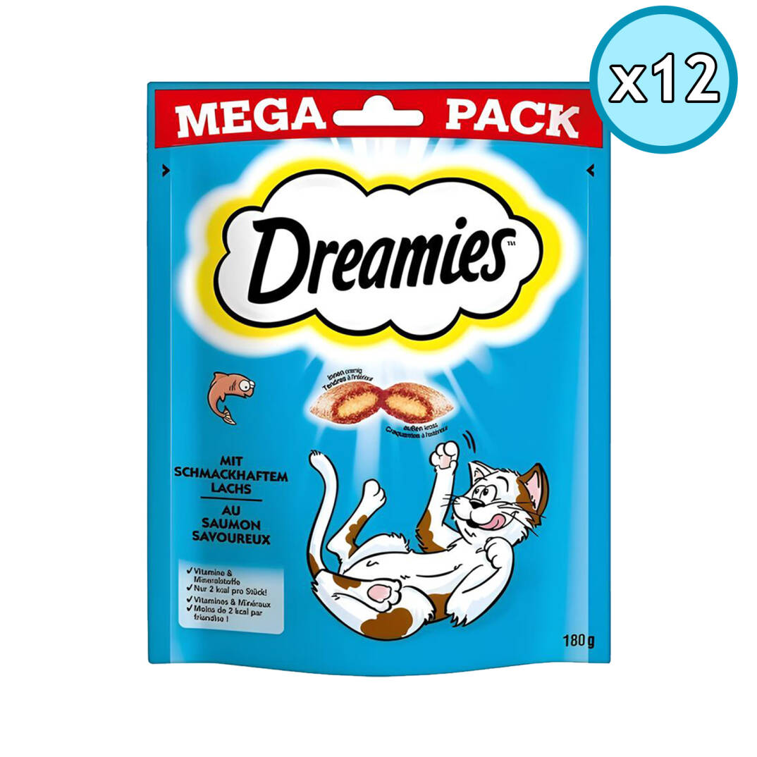 Dreamies Mega Somonlu Kedi Ödül Maması 180 Gr 12 Adet - 1