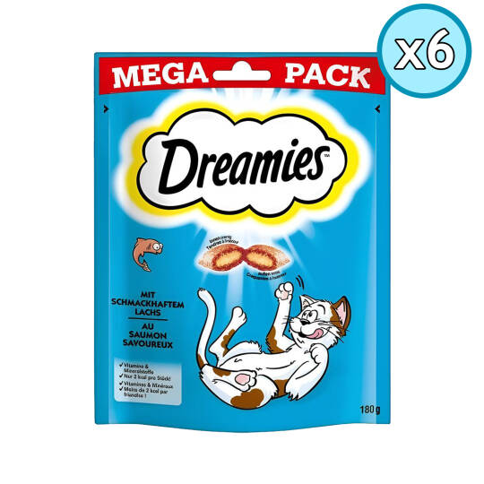Dreamies Mega Somonlu Kedi Ödül Maması 180 Gr 6 Adet