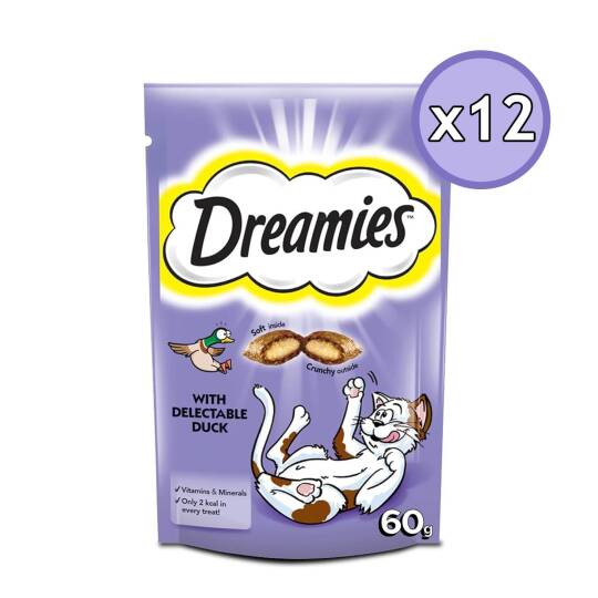 Dreamies Ördekli Yetişkin Kedi Ödül Maması 60 Gr 12 Adet