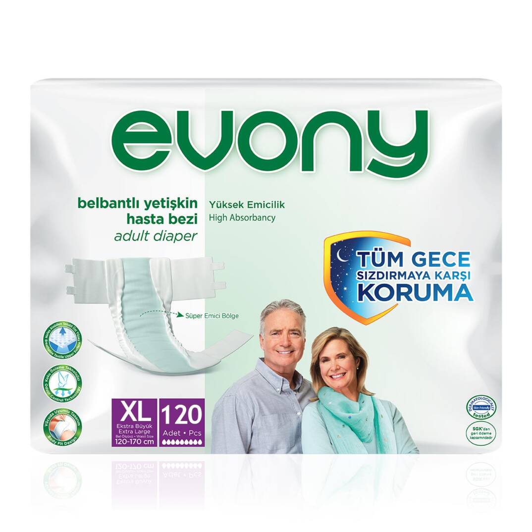 Evony Belbantlı Hasta Bezi XL-Extra Large Beden 120 Adet - 1