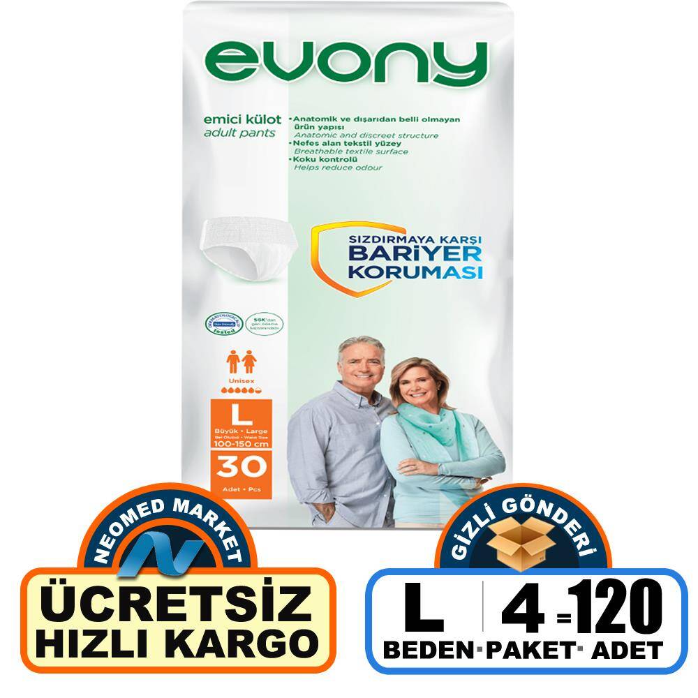 Evony Emici Külot L-Large Beden 120 Adet - 1