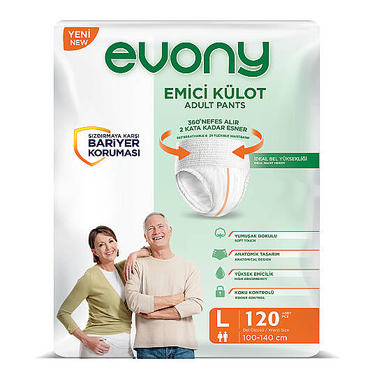 Evony Emici Külot L-Large Beden 120 Adet