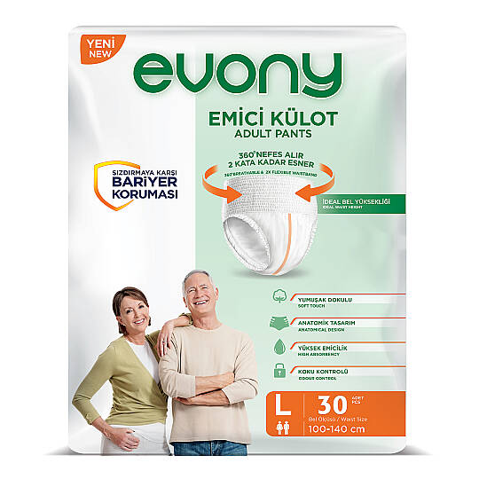 Evony Emici Külot L-Large Beden 30 Adet