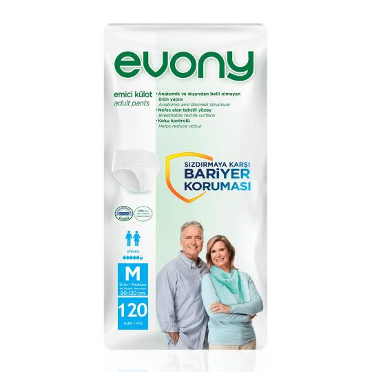 Evony Emici Külot M-Medium Beden 120 Adet