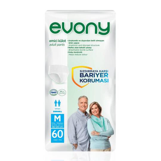 Evony Emici Külot M-Medium Beden 60 Adet