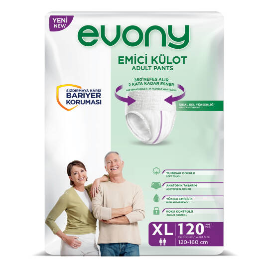 Evony Emici Külot XL-Extra Large Beden 120 Adet