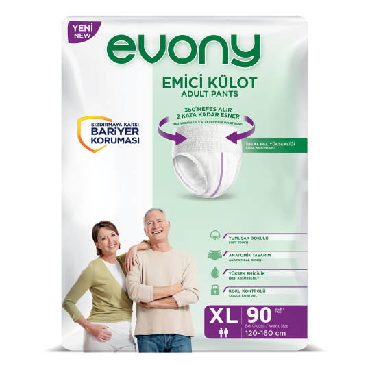 Evony Emici Külot XL-Extra Large Beden 90 Adet