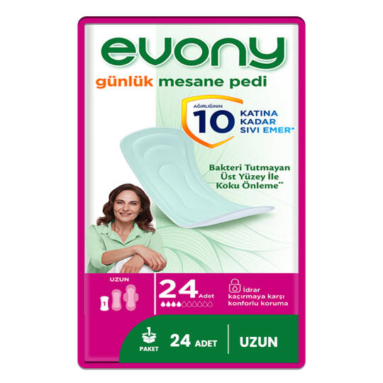Evony Günlük Mesane Pedi Uzun 24 Adet