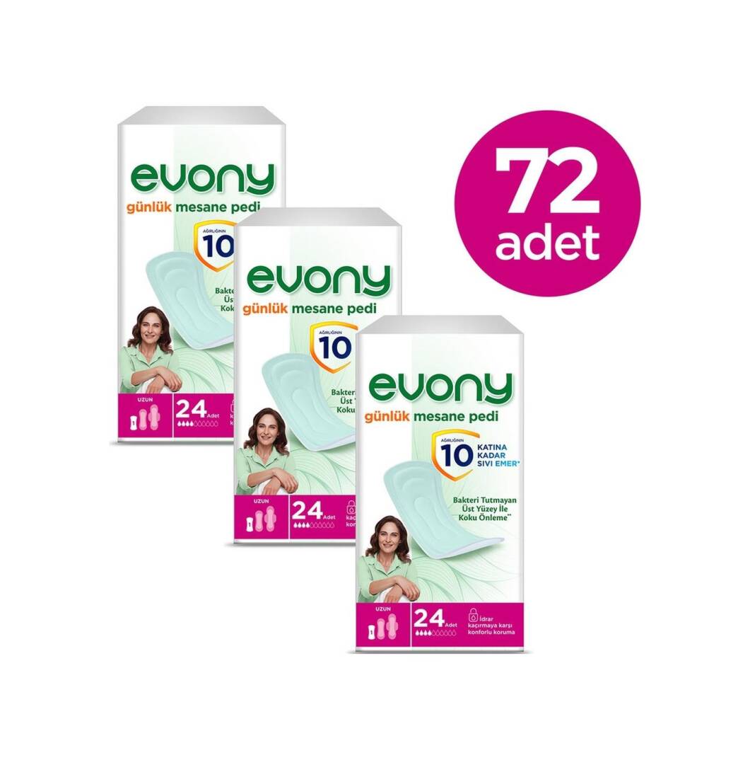 Evony Günlük Mesane Pedi Uzun 72 Adet - 1