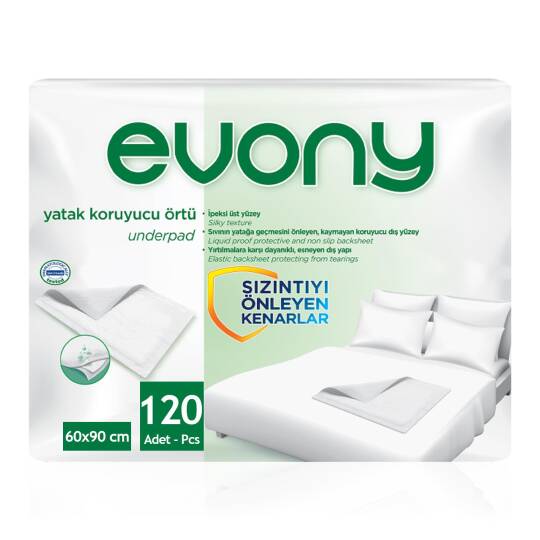 Evony Yatak Koruyucu Örtü 60x90 Cm 120 Adet