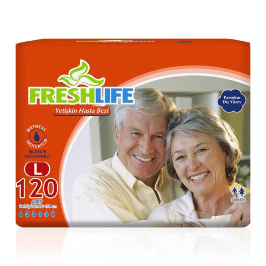 Freshlife Belbantlı Hasta Bezi L-Large Beden 120 Adet