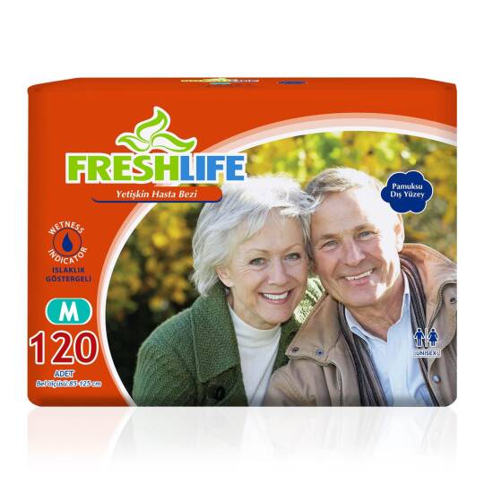 Freshlife Belbantlı Hasta Bezi M-Medium Beden 120 Adet