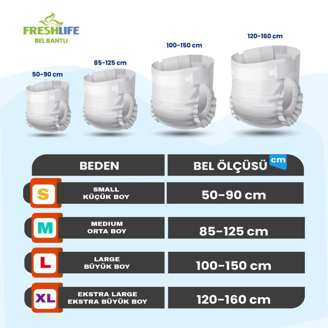 Freshlife Belbantlı Hasta Bezi XL-Extra Large Beden 30 Adet - 2