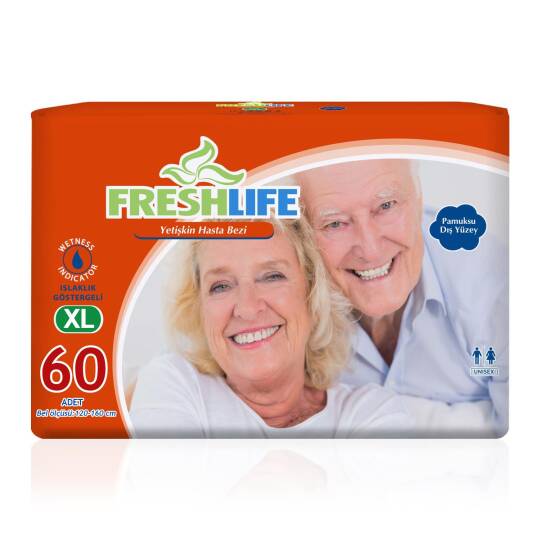 Freshlife Belbantlı Hasta Bezi XL-Extra Large Beden 60 Adet - 1