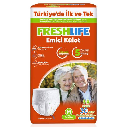 Freshlife Emici Külot M-Medium Beden 30 Adet