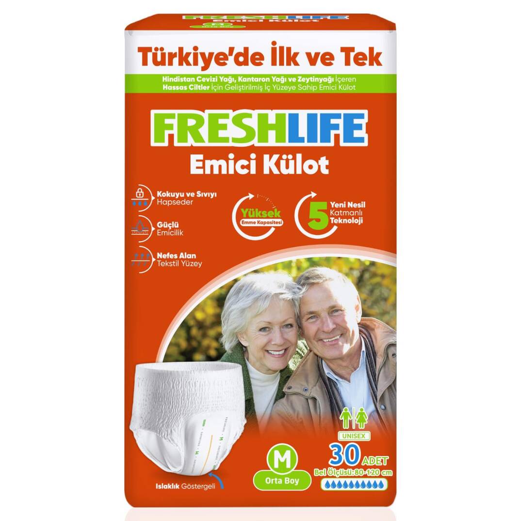 Freshlife Emici Külot M-Medium Beden 30 Adet - 1