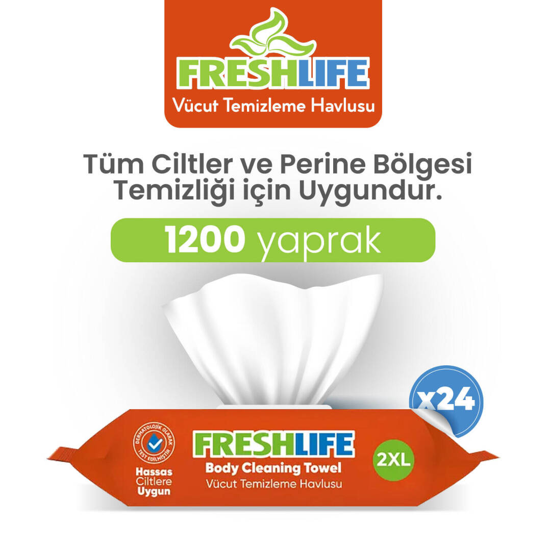 Freshlife Vücut Temizleme Havlusu 1200 Adet - 1