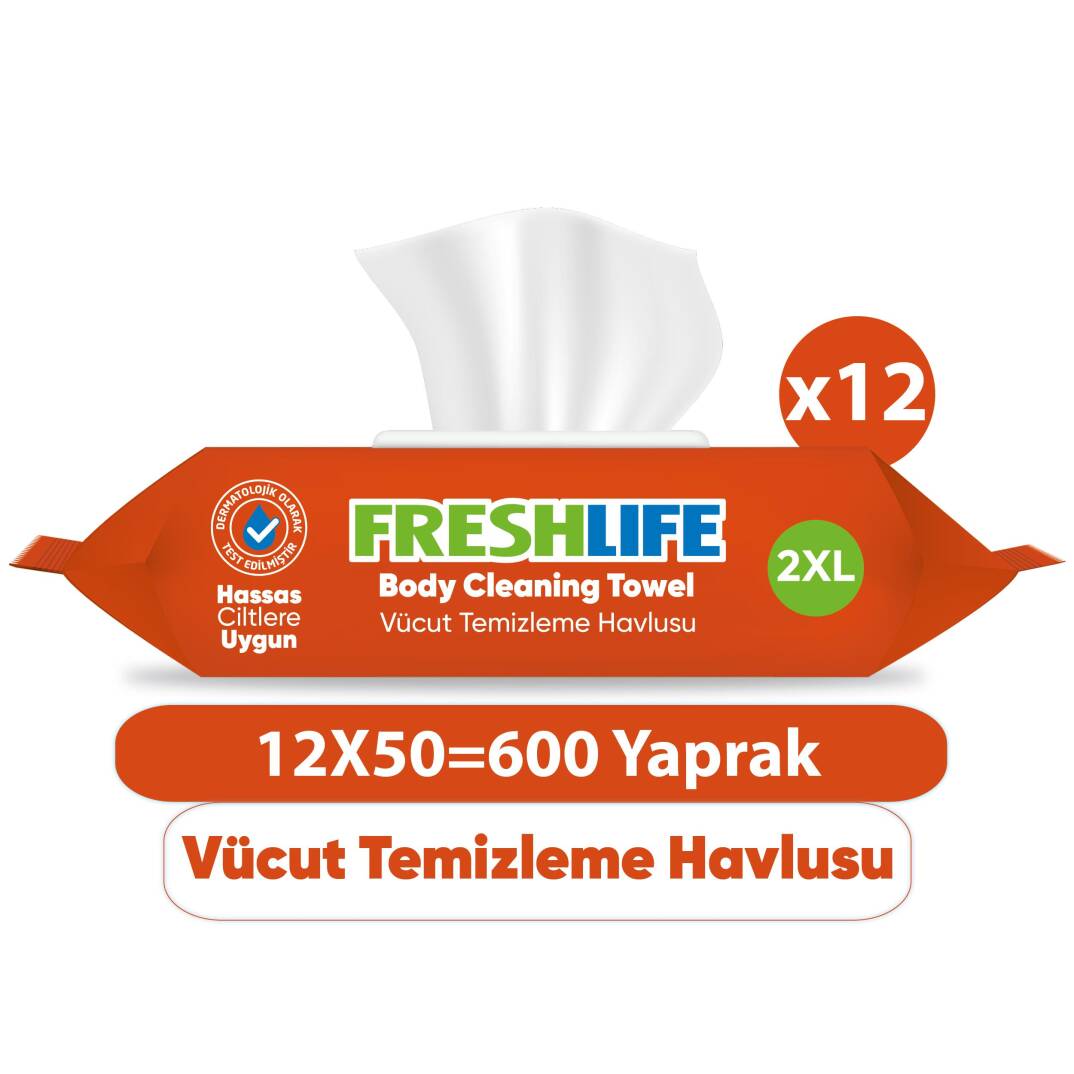 Freshlife Vücut Temizleme Havlusu 600 Adet - 1