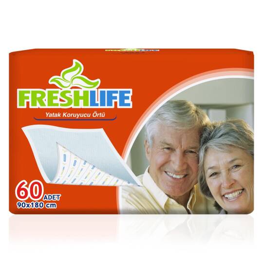 Freshlife Yatak Koruyucu Örtü 90x180 Cm 60 Adet