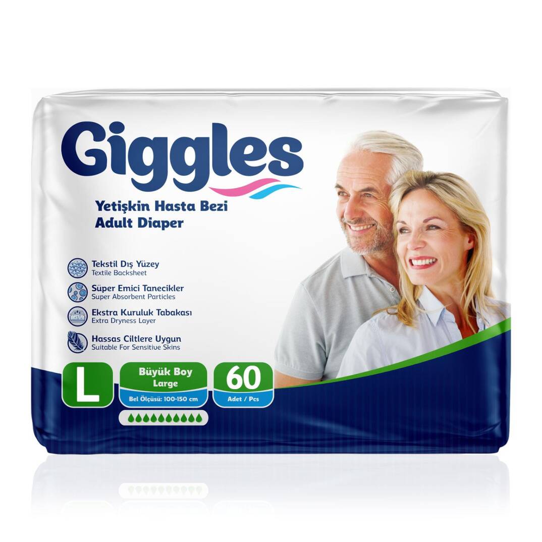 Giggles Belbantlı Hasta Bezi L-Large Beden 60 Adet - 1