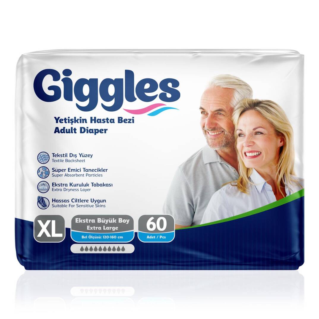 Giggles Belbantlı Hasta Bezi XL-Extra Large Beden 60 Adet - 1
