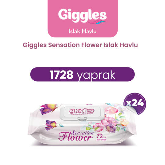 Giggles Islak Havlu Flower Sansation 1728 Adet - 2