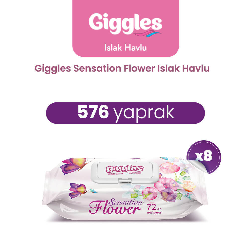 Giggles Islak Havlu Flower Sansation 576 Adet - 1