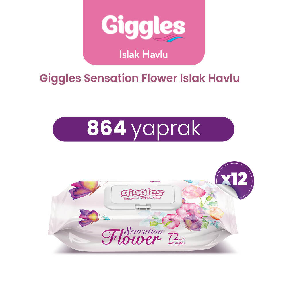 Giggles Islak Havlu Flower Sansation 864 Adet - 1