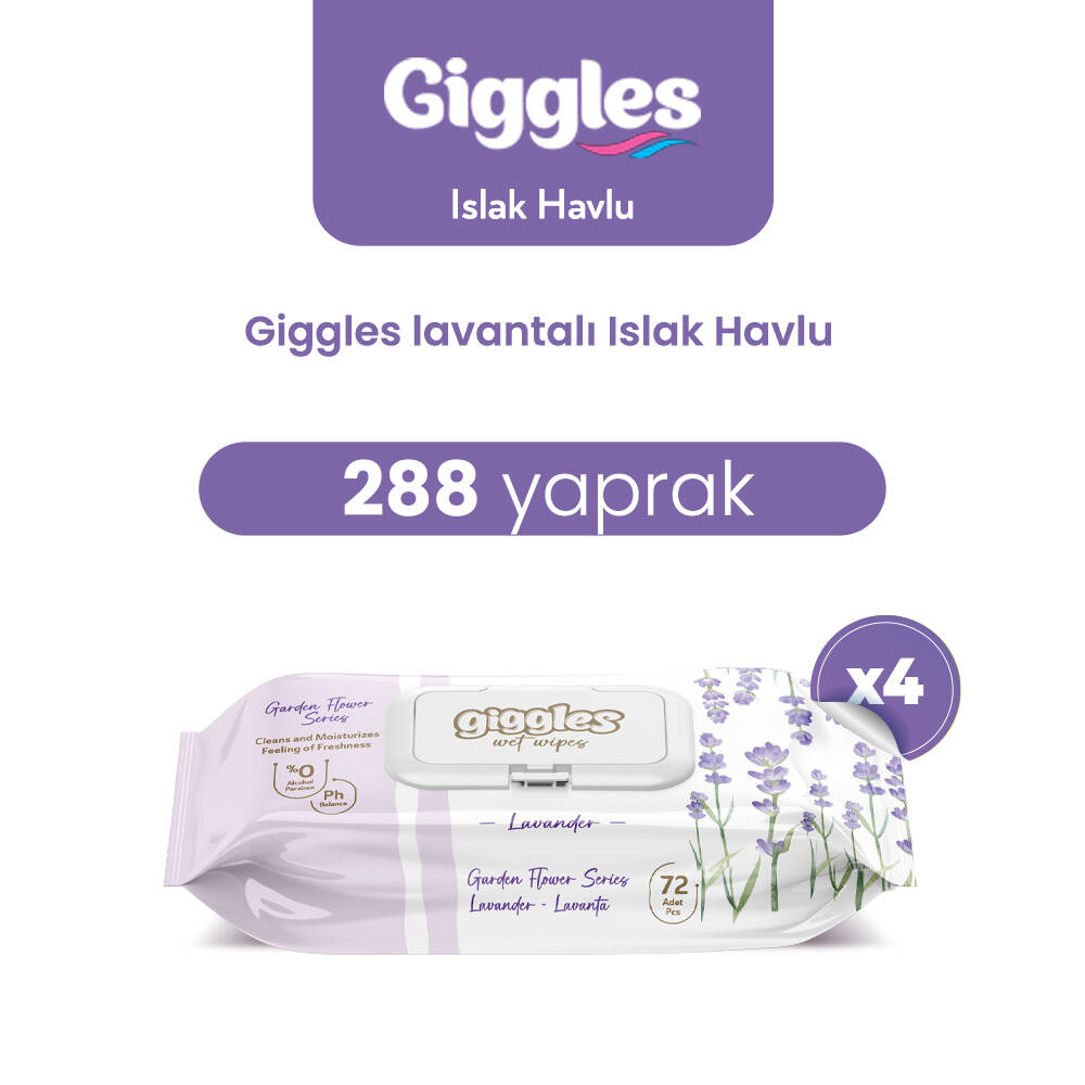 Giggles Islak Havlu Lavanta 288 Adet - 1
