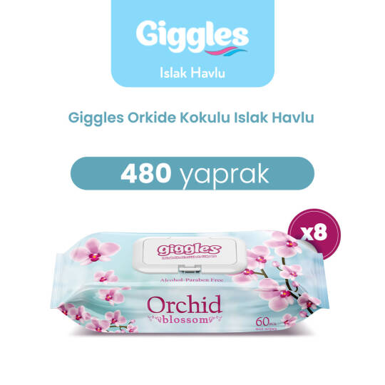 Giggles Islak Havlu Orkide 480 Adet