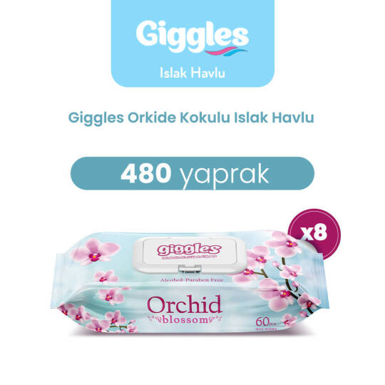 Giggles Islak Havlu Orkide 480 Adet
