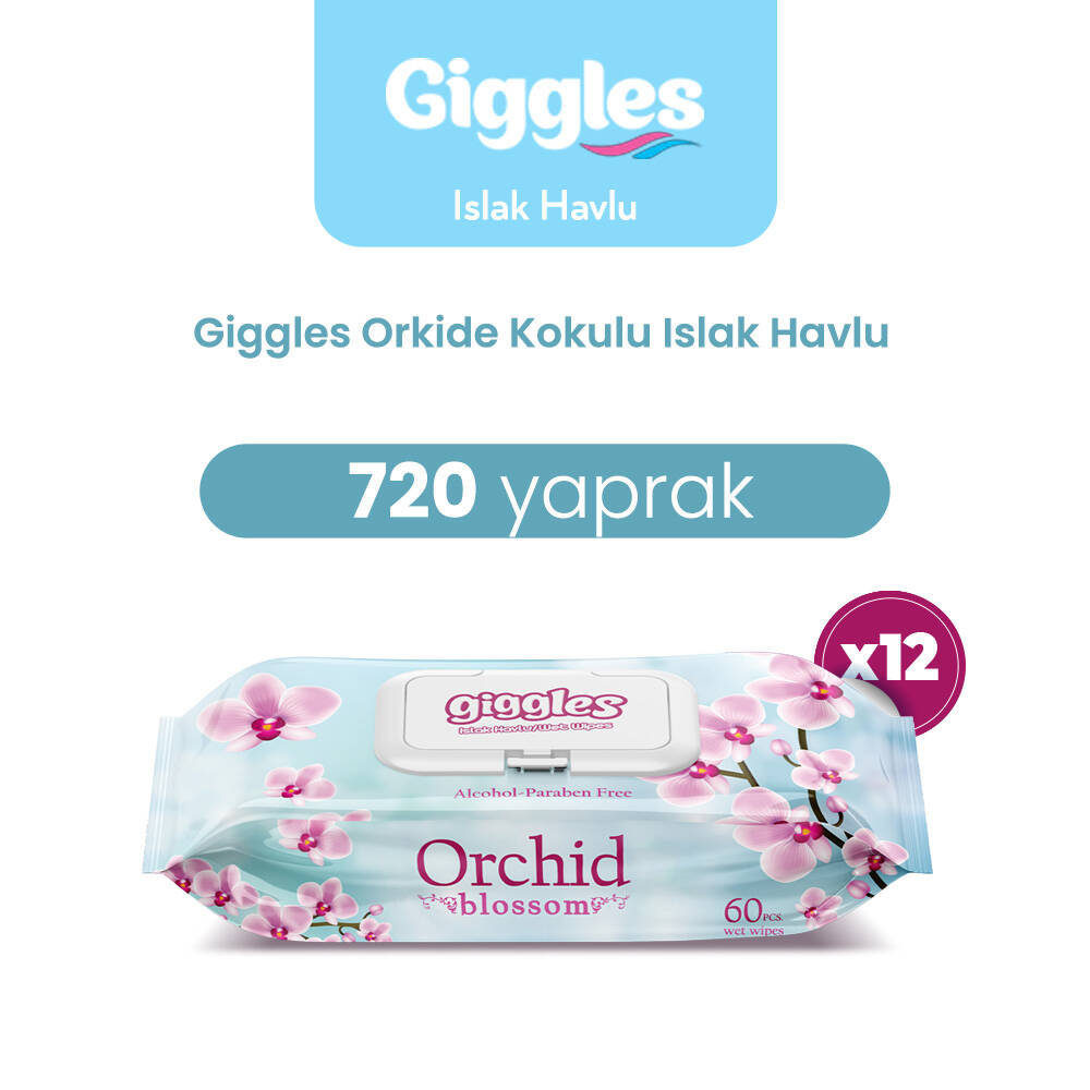 Giggles Islak Havlu Orkide 720 Adet - 1