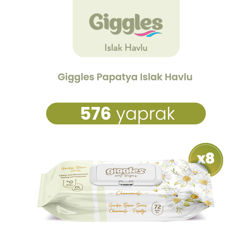 Giggles Islak Havlu Papatya 576 Adet - 1