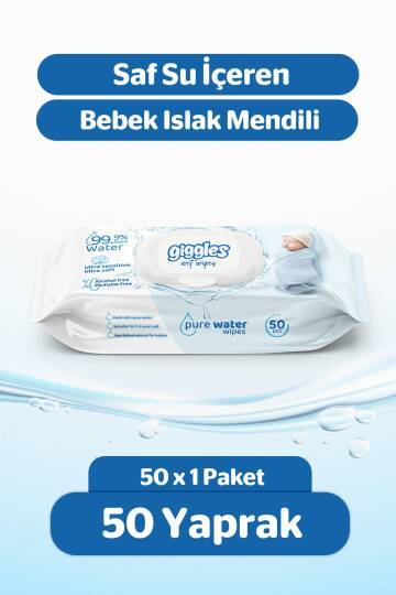 Giggles Islak Havlu Pure Water 1 Paket 50 Adet