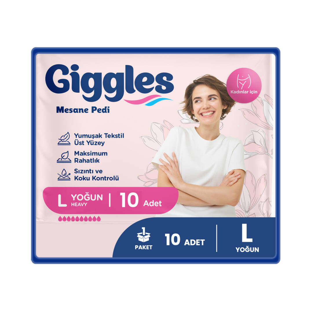 Giggles Kadın Mesane Pedi L-Large Beden 10 Adet - 1