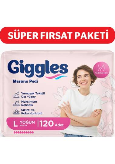 Giggles Kadın Mesane Pedi L-Large Beden 120 Adet