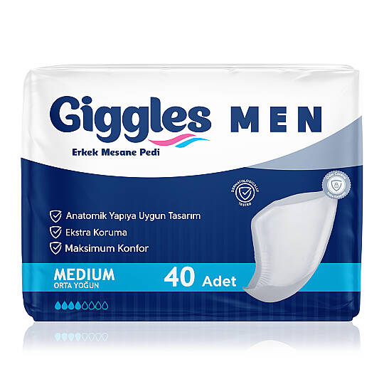 Giggles Mesane Pedi Erkek M-Medium Beden 40 Adet